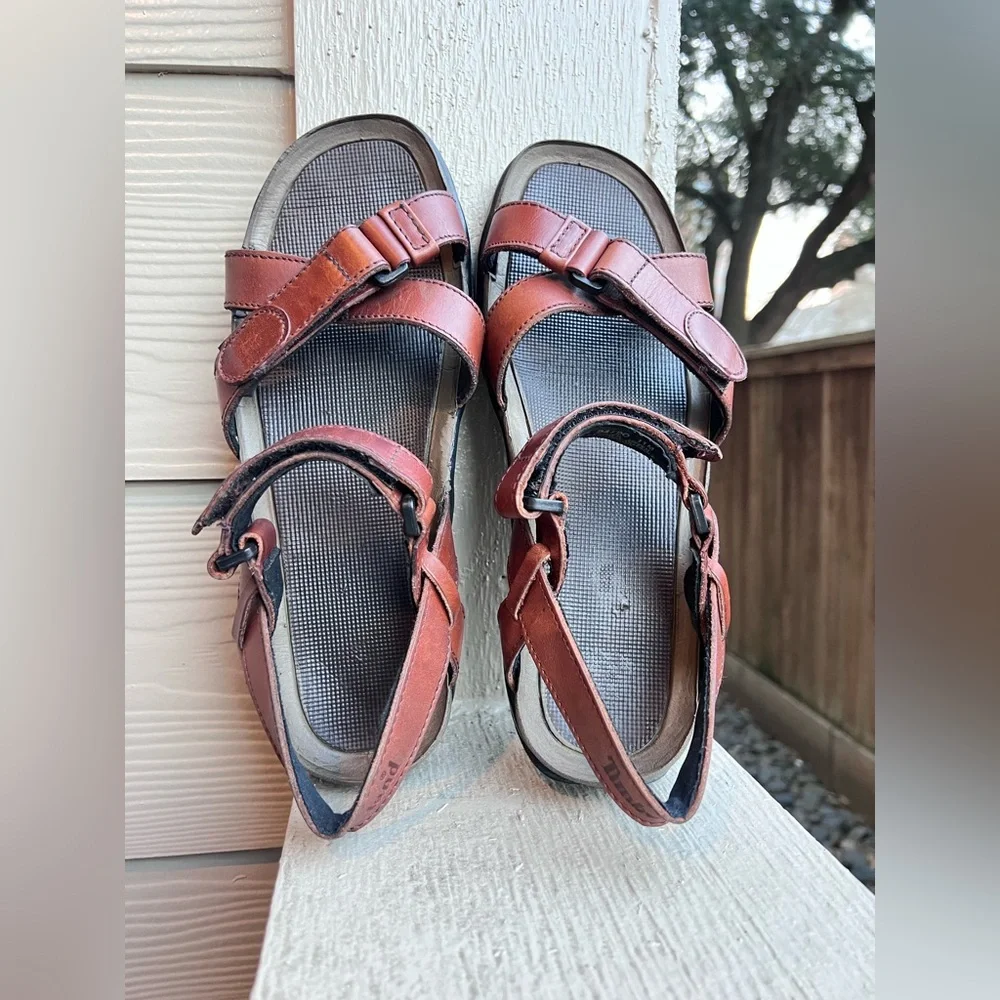 Timberland Leather Hiking Sandals Mens Gorpcore Outdoor Trail Utility Dad Style - Picture 11 of 14